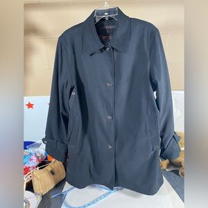 Anne Klein Black Trench Size Large